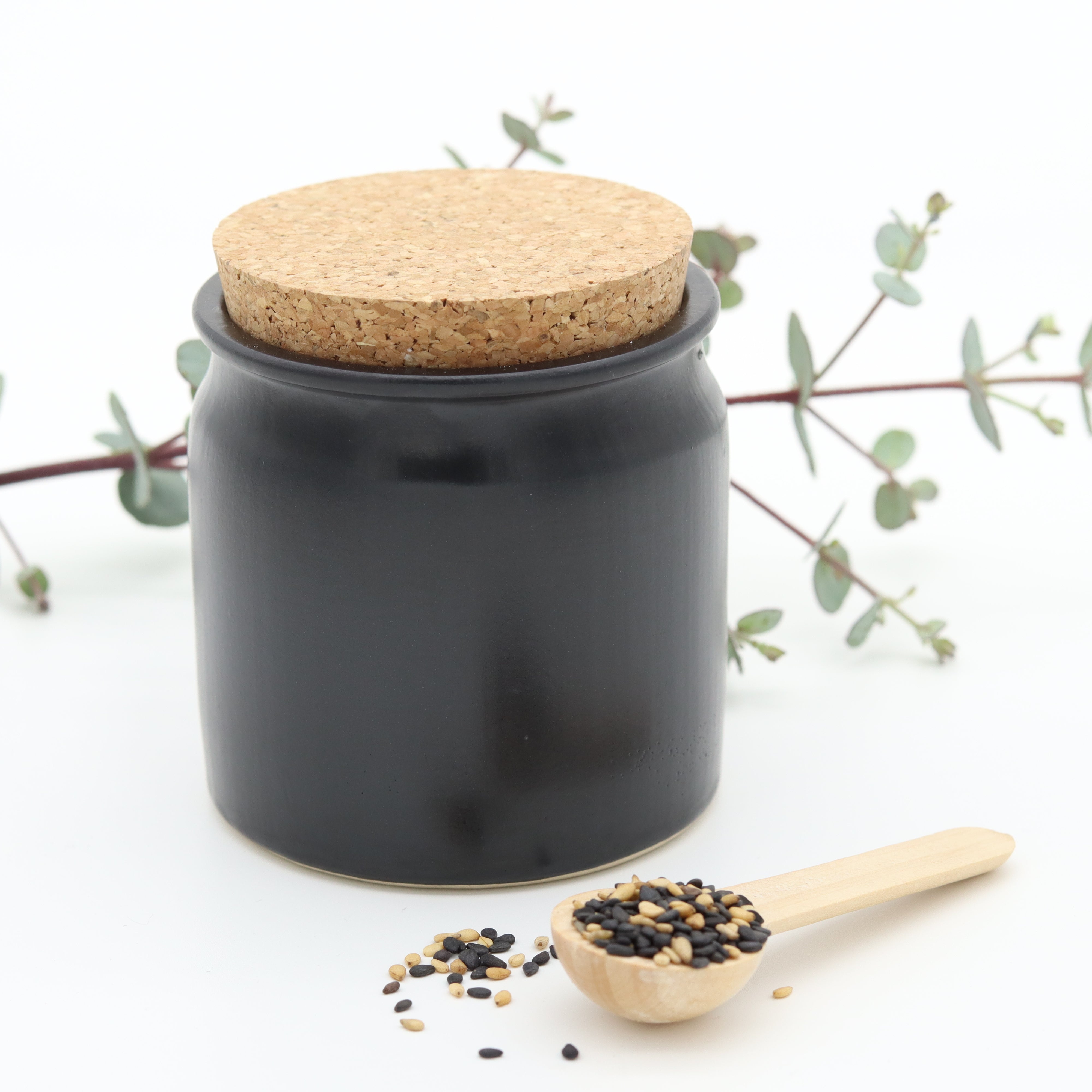 Keramikdose mit Korken | Reinstolz Naturkosmetik